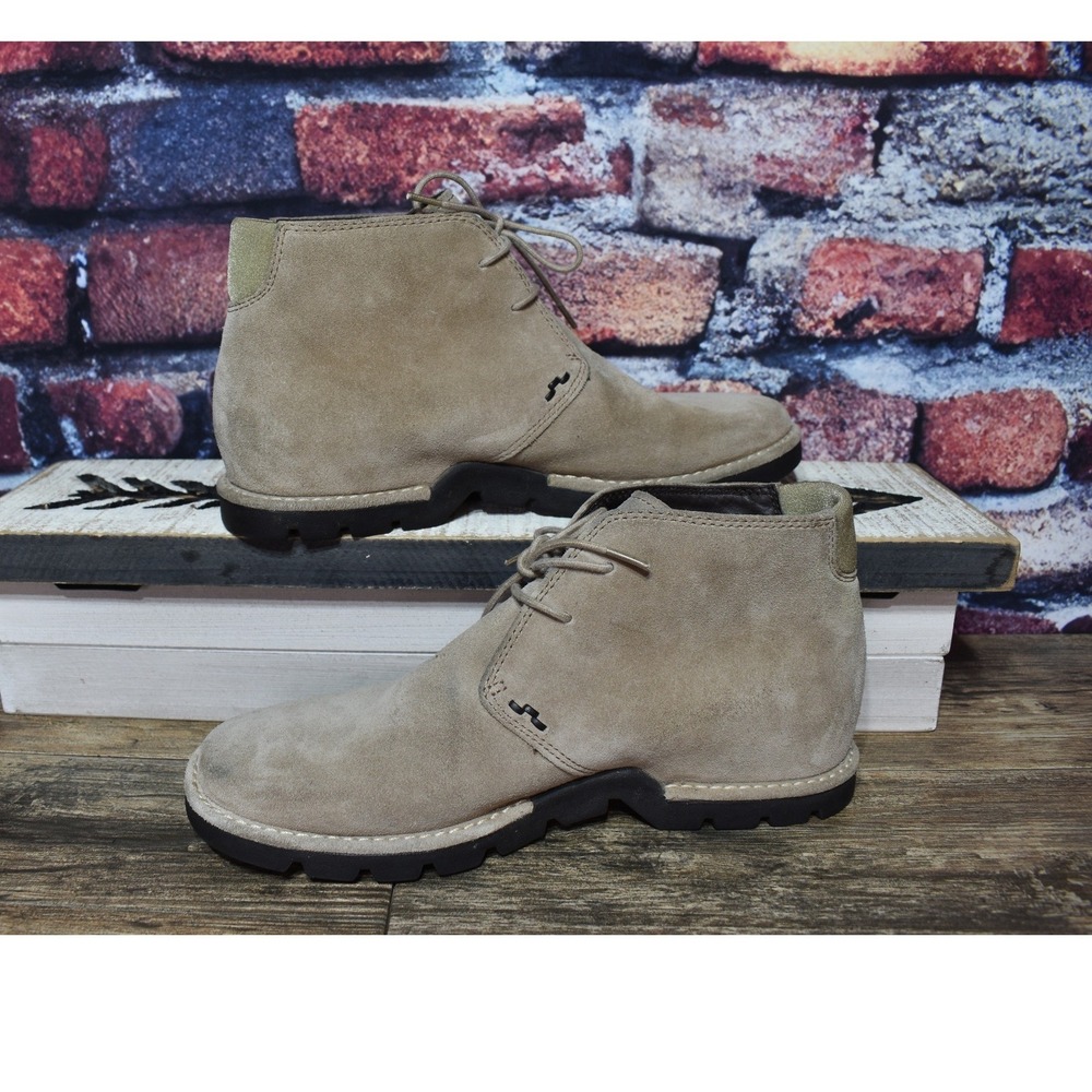 Cole Haan Country Mens Tan Suede Chukka Desert Boots Lace Up Lug Sole